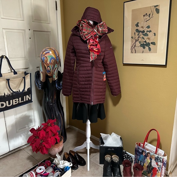♥️New Columbia Women's Slope Edge Mid Jacket - Burgundy, Size XS - Picture 9 of 9